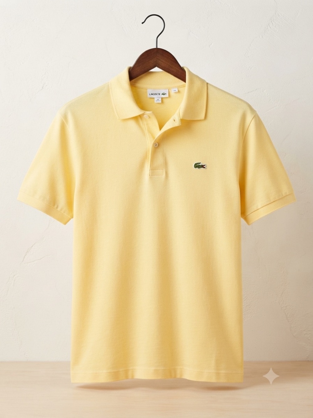 Lacoste Pale Yellow Short-Sleeve Piqué Polo